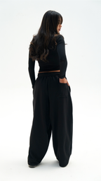 UNISEX RELAXED BLACK CN PANTS